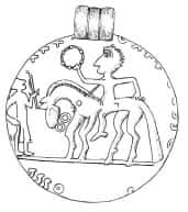 The dying god with ring and the emperess of the otherworld (Der "sterbende" Gott mit Ring und die Beherrscherin des anderen Bereichs)