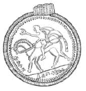 The dying god with bracteate (Der "sterbende" Gott mit Brakteat)