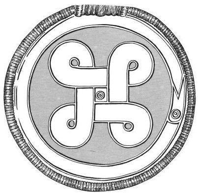 Spiral roundel (Spiralenrondell wie beim Stein Havor, Kirchspiel Hablingbo, Gotland, und Nordversion der Uroboros-Schlange)