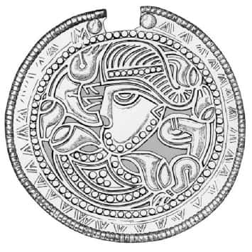 He in as a pictorial descendant of a Roman emperor, with boar (Er in der Kaiserbildnachfolge und der Eber)