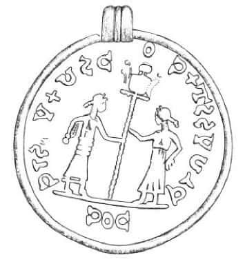 The deity of the otherworld. (Die Gottheit des anderen Bereichs.)